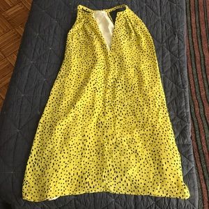 ALC adorable yellow keyhole neckline mini dress